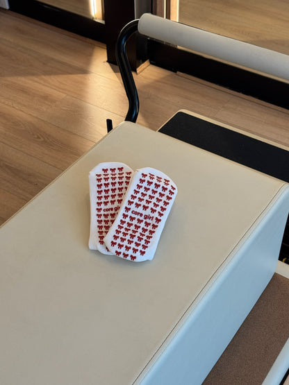 Pilates Bow Grip Socks