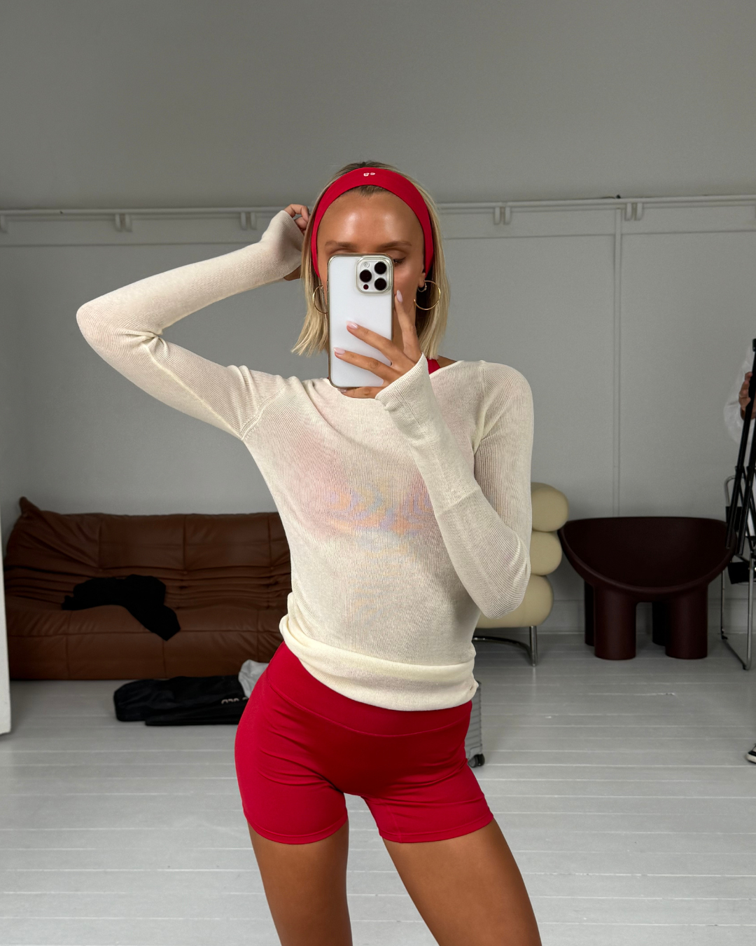 Cherry Red Grip Headband