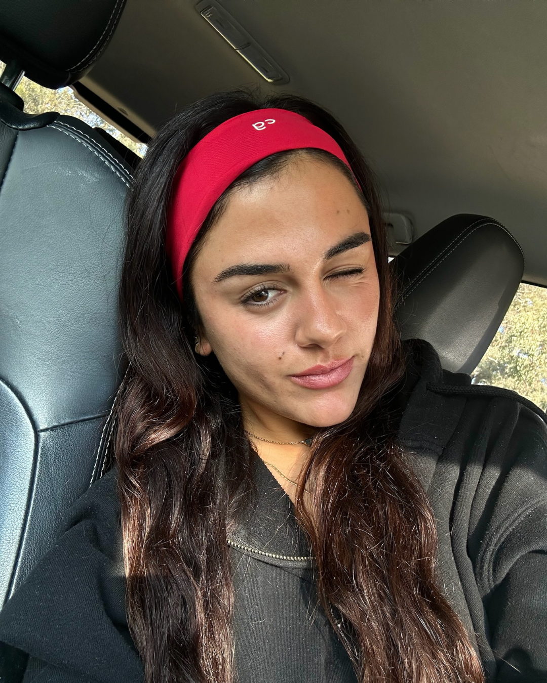 Cherry Red Grip Headband