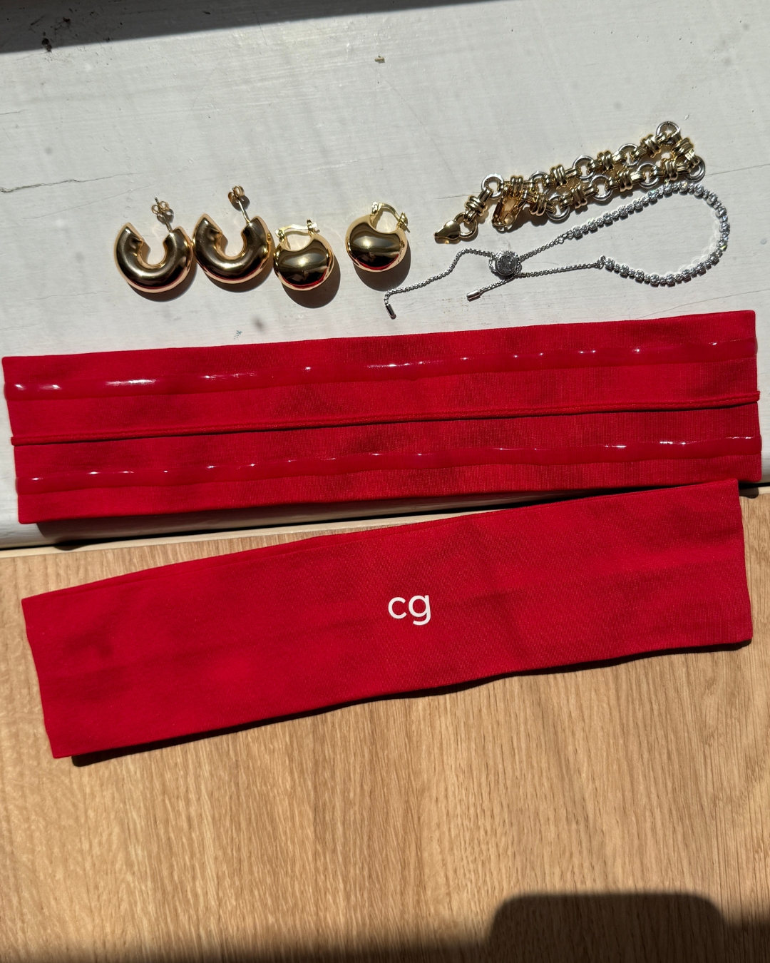 Cherry Red Grip Headband